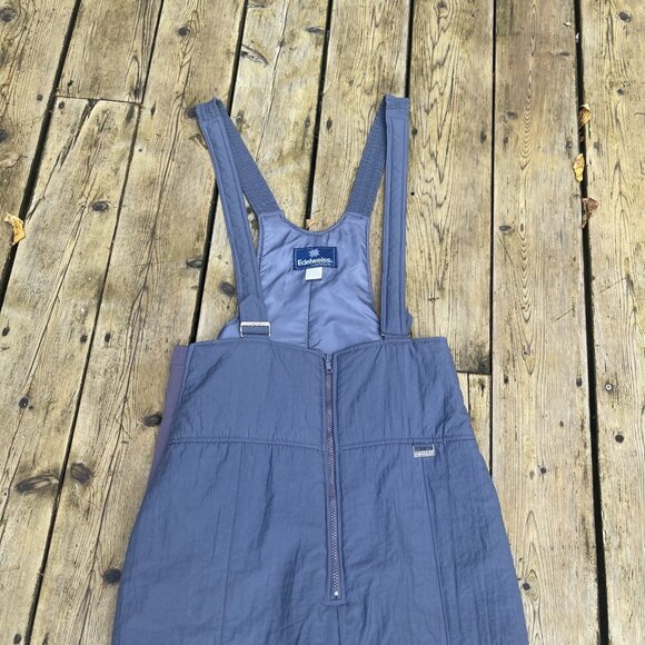 VTG Edelweiss White Stag Ski Bibs Pants Suit Womens 36 Blue Overalls Ski / Snow - Picture 2 of 16